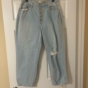Universal Thread High Rise Light Blue Jeans with Rips